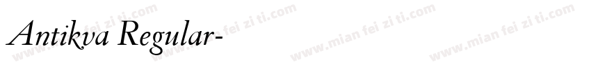 Antikva Regular字体转换